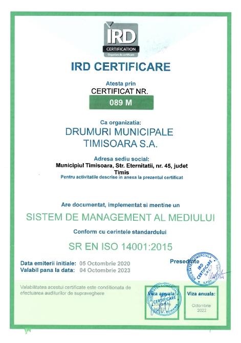 Certificat ISO 089m